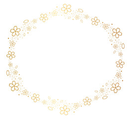 桜のベクターイラストのフレーム素材