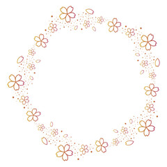 桜のベクターイラストのフレーム素材