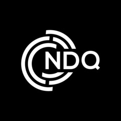 NDQ letter logo design on black background. NDQ creative initials letter logo concept. NDQ letter design.