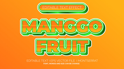 Editable Text Effect - Mango Fruit