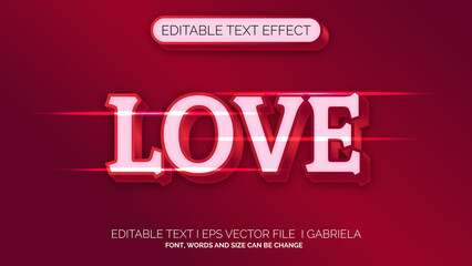 Editable Text Effect - Love Magenta