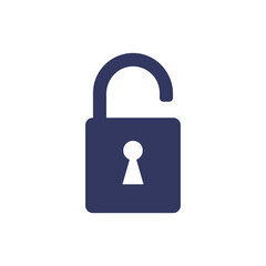 padlock and keyhole shape icon vector. simple isolated
