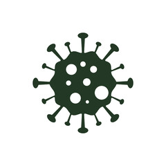 Covid-19 Virus Bacteria Icon vector. dangerous corona virus symbol. isolated, simple