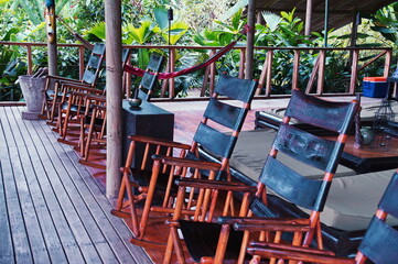 Porch of the lodge in rainforest - Costa Rica