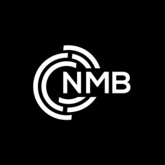 NMB letter logo design on black background. NMB creative initials letter logo concept. NMB letter design.