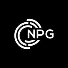 NPG letter logo design on black background. NPG creative initials letter logo concept. NPG letter design.
