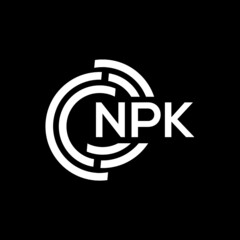 NPK letter logo design on black background. NPK creative initials letter logo concept. NPK letter design.