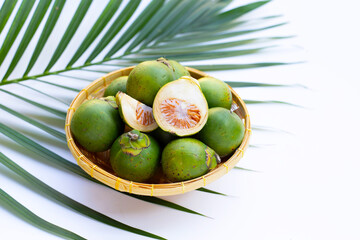 Betel nut in bamboo basket