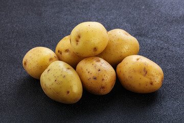 Raw small organic baby potato