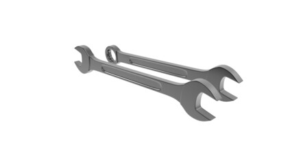 wrench side view without shadow 3d render
