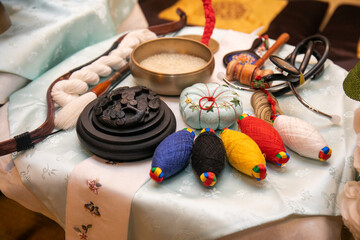 한국의 돌상차림 사진