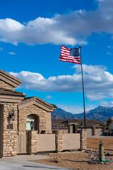 Home Displaying U.S. Flag