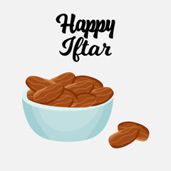 A bowl of dates for ramadan iftar