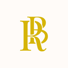 Alphabet letters Initials Monogram logo RB, BR, R, and B