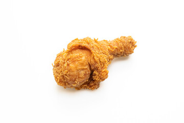 fried chicken on white background