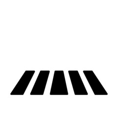 Pedestrian Cross, Zebra Cross Icon Logo Design Vector Template Illustration