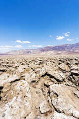 Devil's Golf Course in Death Valley in California