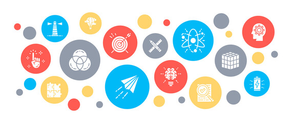 Creative flat vector illustration. Innovation, startup, artwork, project, idea concept for banner, website design or landing web page.