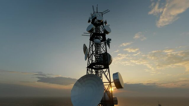 5g base station communication signal tower.