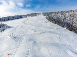 Skifahren Skihang Kaiserwetter Schnee