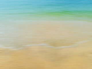 Fototapeta na wymiar Abstract green tropical beach background. motion blur