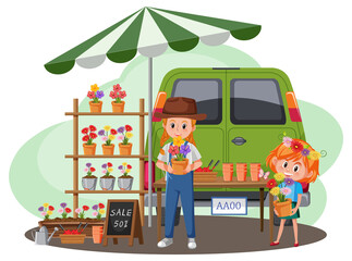 Flea market concept with a car boot sale