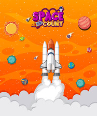 Space element in space background