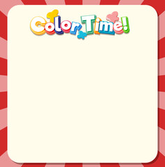 Cute blank red color border for worksheet
