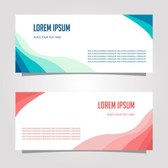 Fototapeta premium Vector Design Banner Background In Two Colors, blue and pink