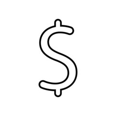 Dollar icon in line style