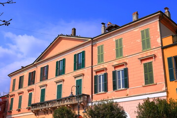 Fototapeta na wymiar Palazzo Borromeo di Angera in Italia, Borromeo Palace of Angera in Italy