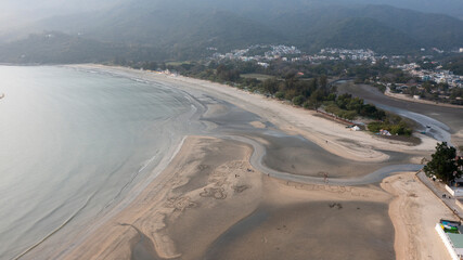 2022 Mar 06,Hong Kong.Pui O is an area on Lantau Island in Hong Kong. It is a popular destination for holiday camping in Hong Kong.