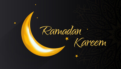 Plakat Ramadan Kareem Luxury Black Background