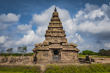 Shore temple built by Pallavas is UNESCO`s World Heritage Site located at Mamallapuram or...