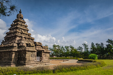Shore temple built by Pallavas is UNESCO`s World Heritage Site located at Mamallapuram or Mahabalipuram in Tamil Nadu, South India. Very ancient place in the world.