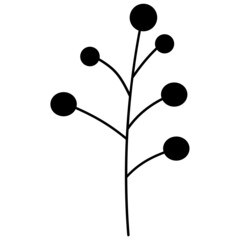 flower silhouette with hand drawn