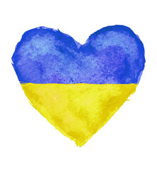 ウクライナの国旗をモチーフにしたハートマーク