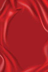 Red wrinkled fabric background