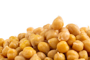 Boiled chickpea on the white background