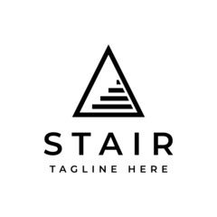 triangle with stair logo design