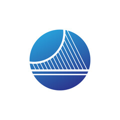 modern bridge logo design