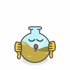 Glass Laboratory Cute Character Flat Cartoon Vector Design Illustration