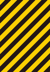 シンプルな斜め縞々ストライプの背景バックグラウンド　黄色と黒　注意喚起カラー