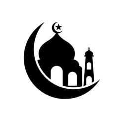 mosque logo icon design template vector