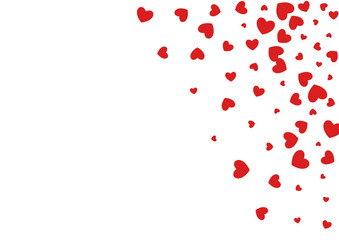 Maroon Color Hearts Vector White Backgound. Fly