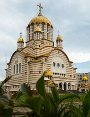 Fototapeta na wymiar Image of cathedral of St. John the Baptist in Fagaras in Romania.