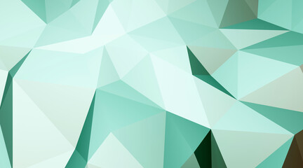 Abstract geometric pattern background green polygon triangle background brings new popularity and trend 3d rendering.
