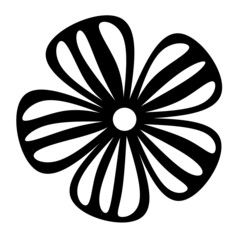 black and white petals of flower