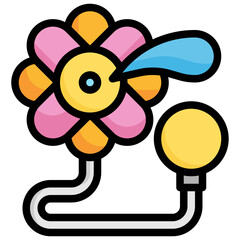 FLOWER Filled Outline