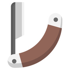STRAIGHT RAZOR flat icon